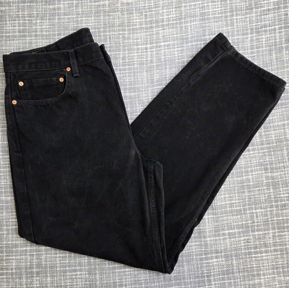 Levi's 550 Jeans Relaxed Fit Black Straight/Tapered Men's 38X32 (actual 37X31) - Picture 1 of 13